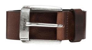 REPLAY Leder Gürtel Classic Belt W105 Fade Tobacco dunkelbraun