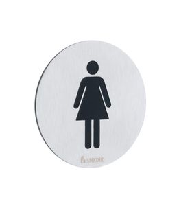 Smedbo WC-Türschild Damen / Ladies Edelstahl