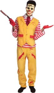 Bristol Novelty - "Dapper" Kostüm für Herren - Halloween BN3133 (M) (Gelb/Weiß/Rot)