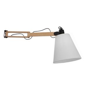 Steinhauer Wandleuchte Dion 1-flammig Holz/ Weiß/ Schwarz 10x55cm