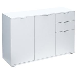 Deuba Sideboard Kommode Mehrzweckschrank Schlafzimmer Schrank Büromöbel , Modell/Farbe:DB131 - Weiß