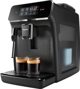 Philips Kaffeevollautomat 2200 Series, 2 Kaffeespezialitäten, Milchaufschäumer, Intuitives Touchdisplay, Schwarz (EP2220/10) Philips Kaffeevollautomat 2200 Series, 2 Kaffeespezialitäten, Milchaufschäumer, Intuitives Touchdisplay, Schwarz (EP2220/10)
