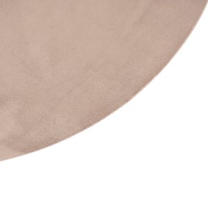 QAZQA Flacher Lampenschirm aus Velours taupe mit Gold I Messing 45 cm , Geeignet für Hängelampe