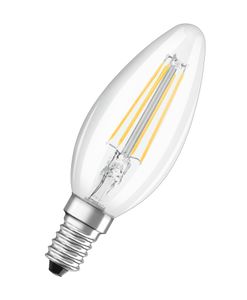 OSRAM Superstar dimmbare LED-Lampe mit besonders hoher Farbwiedergabe (CRI90) für E14-Sockel, Filament-Optik ,Warmweiß (2700K), 470 Lumen, Ersatz für herkömmliche 40W-Leuchtmittel, dimmbar, 1-er Pack