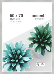 Accent Aluminium Bilderrahmen Star, 50x70 cm, Struktur Silber Matt