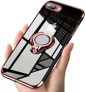 für iPhone7plus / iPhone 8 Plus Hülle Soft Silikon Hülle Schutzhülle für Transparent Anti-Fingerabdruck Anti-Kratzer,Roségold