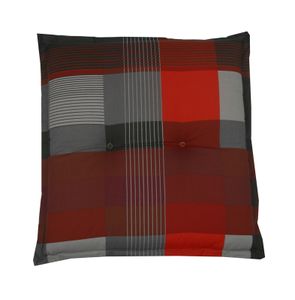 GO-DE Textil, Hocker-Auflage, Karo rot grau, 20303-03