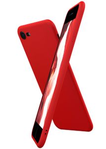 ONEFLOW® Slim Case kompatibel mit iPhone 7 / iPhone 8 - Hülle ultra dünn aus Silikon, Rot