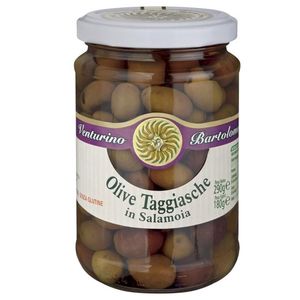 Frantoio Venturino, Taggiasca-Oliven in Salzlake 180g