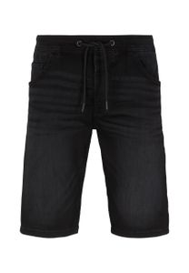Tom Tailor Hose Jeansshorts aus Sweat mit farblich abgesetztem Kordelzug