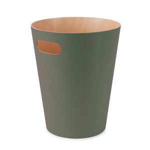 UMBRA WOODROW CAN Mülleimer 7,5 Liter Abfalleimer Papierkorb Holz salbei grün natur 082780-1095