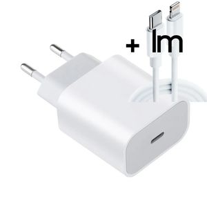 iPhone 12 13 14 15 Pro Max Schnell Ladegerät 20W Charger Netzteil USB C Power Adapter + 1m USB‑C auf Lightning Ladekabel Set für Apple, Samsung