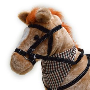 Pink Papaya Stehpferd zum draufsitzen | 75cm Spielpferd zum Reiten | Pferd zum Reiten für Kinder mit Sound | Sattel Pferd - Marie