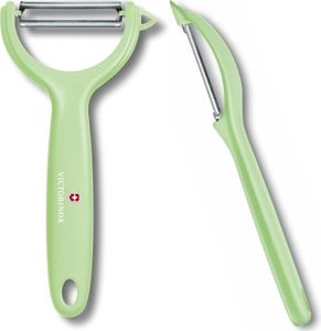 Victorinox | Universalschäler Duo Pack | extra scharf | Zackenschliffklinge für müheloses Schälen | ergonomischer Griff | Limited Edition Hellgrün | ideal für Obst und Gemüse