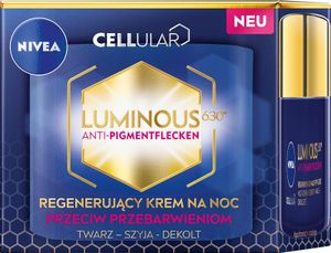 Nivea Cellular Luminous 630 - Nočný krém proti pigmentovým škvrnám, 50ml - Pokročilá Nočná Formula