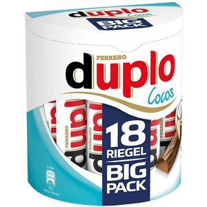 Duplo Whole Milk Coconut Wafer 18 batonów z kremem z mleka kokosowego 327g