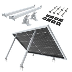 NuaSol -NuaFix Verstellbare Halterung Solar- & PV-Montagesysteme Photovoltaik Solarmodule Solarpanel Balkonkraftwerk Neigungswinkel 15° - 30° Silber