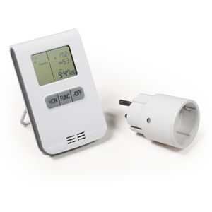 Funk-Thermostat Set McPower "Comfort" IP20, max. 70m, max. 2300W, Funk-Thermoschalter + Funk-Steckdose zum schalten von elektrischen Heizungen, Klimaanlagen, Ventilatoren