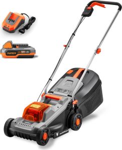 FUXTEC 20V Akku-Rasenmäher inkl. Akku+Ladegerät, 30 L Grasfangkorb, Schnittbreite 30 cm, geräuscharm/leicht FX-E1RM20ECO-SET