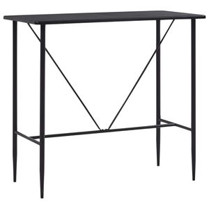vidaXL Barový stôl čierny 120 x 60 x 110 cm MDF
