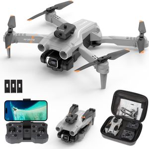 Drohne mit Kamera, 4K RC Quadcopter mit Kamera, Faltbare FPV Drone, 360° Flip, Headless Modus, WiFi, mit 3 Batterien Lange Flugzeit
