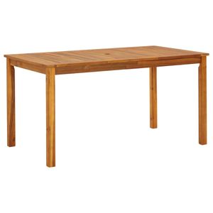 Terrassentisch - Tisch Außenbereich Gartentisch 140x80x74 cm Massivholz Akazie - Gartenmöbel NEW MÖBEL)82883