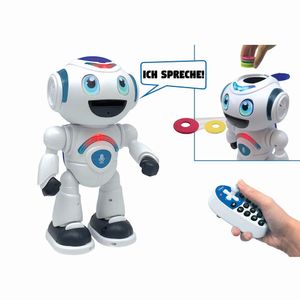 MASTER STEM Roboter POWERMAN® mit Quiz Musik Spielen Scheibenschießen