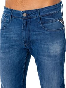 Replay Anbass Slim Jeans, Blau 34W x 32L