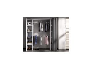 Kleiderschrank Kleiderschranksystem DORIAN - B. 110/180 cm - Weiß & Grau