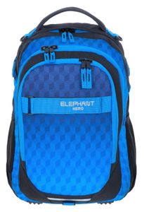 Schulrucksack Elephant Hero Signature Rucksack Jungen Mädchen Schultasche backpack Farbverlauf 12868 Dark Blue Cube (Blau Schwarz)