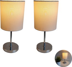 LED Nachttischlampe, LED Tischlampe Tischleuchte mit Stoffschirm (weiß) für Schlafzimmer, Wohnzimmer, Arbeitszimmer, Beistelltisch incl. 3W LED (2Stk. Tischleuchten weiß) LED Nachttischlampe, LED Tischlampe Tischleuchte mit Stoffschirm (weiß) für Schlafzimmer, Wohnzimmer, Arbeitszimmer, Beistelltisch incl. 3W LED (2Stk. Tischleuchten weiß)