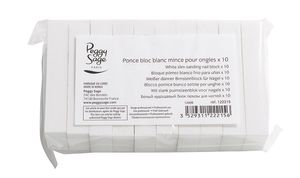 Peggy Sage 10x Feine Weiße Polierblöcke für Nägel