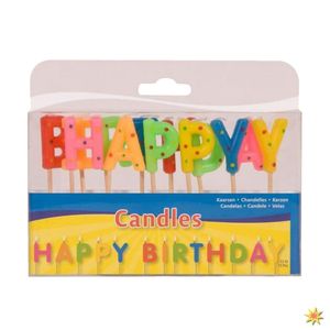 Kerzen-Set 'Happy Birthday', Kuchen-Deko zum Geburtstag