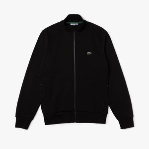 Lacoste Gebürstetes Fleece-Sweatshirt mit Reißverschluss, Schwarz XXL