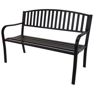 Zahradní lavička ProGarden kovová 127x50x85 cm černá