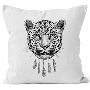 Kissenbezug Boho Leopard Autiga® weiß 40cm x 40cm