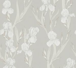 Daniel Hechter Blumentapete florale Tapete Vliestapete grau weiß 10,05 m x 0,53 m