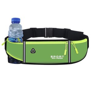 Laufgürtel für Handy,Gürteltasche Hüfttasche Mit Trinkflaschenhalterung Sport Laufgürtel(Leuchtendes Grün)