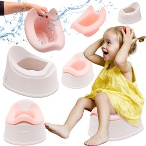 Nočník WC tréner detský nočník detský nočník detský nočník WC WC tréner protišmykový biely a ružový Sun Baby