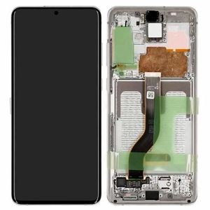 Originálny Samsung Galaxy S20 Plus 4G G985F / S20 Plus 5G G986B LCD displej dotykový displej digitalizátor (servisný balík) GH82-22134B / GH82-22145B Cloud White Weiß