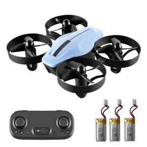 Mini-Drohne fuer Kinder RC Quadcopter mit Funktion Auto Hover Headless Mode One-Key Return Easy to Fly 3 Battery