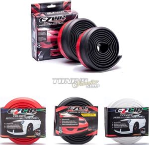 EZ-LIP Seitenschweller Spoiler Gummi Lippe Frontspoiler SET für viele Fahrzeuge, Farbe:weiß, Spoilerlippe:Set 2 (4 Rollen)