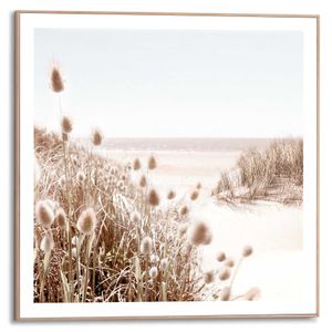 Gerahmtes Bild Slim Frame Strand Gras - Meer - Ruhe