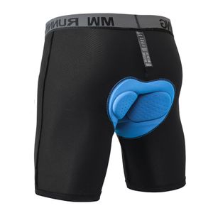 Herren Fahrradshorts mit 5D Sitzpolsterung, Komfortable Radunterhose für MTB und Radsport Schwarz XL