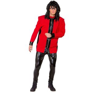 Musiker Kostüm Jacke 80er rot für Herren
