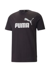 PUMA Ess+ Metallic 2 Col Logo T-Shirt Herren 61 - puma black/white M