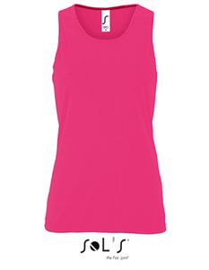 Damen Sports Tank Top Sporty - Farbe: Neon Pink - Größe: XXL
