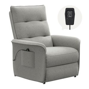 FLEXISPOT Elektrické polohovací křeslo s funkcí polohování a letním potahem Nastavitelné TV křeslo a TV křeslo, opěradlo 105°-155° (světle šedé) FLEXISPOT Elektrické polohovací křeslo s funkcí polohování a letním potahem Nastavitelné TV křeslo a TV křeslo, opěradlo 105°-155° (světle šedé)