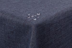 Tischdecke Leinenoptik Lotuseffekt abwaschbar mit gerader Saumkante 160x160 eckig in grau