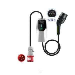 8/10/13/16A 11kW EVSE EU EV Typ 2 Ladekabel Ladepistole für Elektrofahrzeuge 4m Schnellladekabel AC LCD-Display